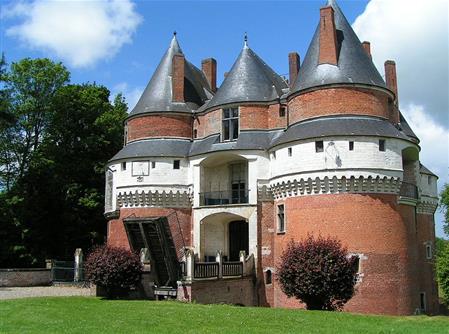 facade of castle of rambures near camping *** de la motte in quend in the somme