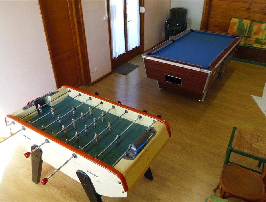 games room with billiards and table football
